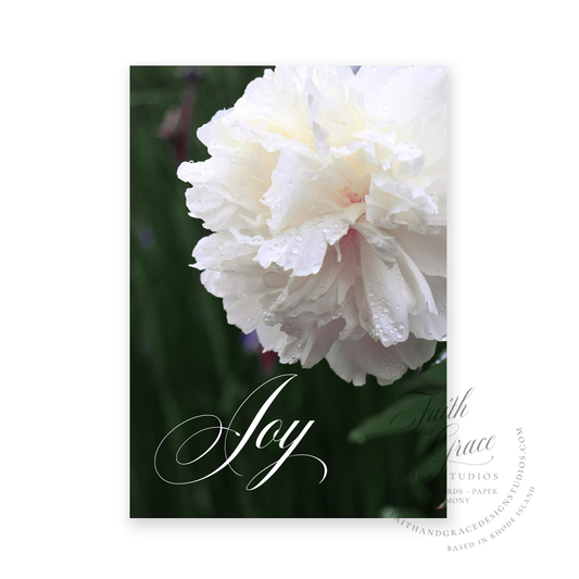 Joy in White Greeting Card