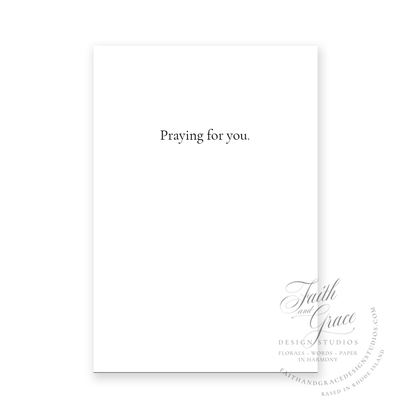 Double White Peony Praying for You Greeting Card