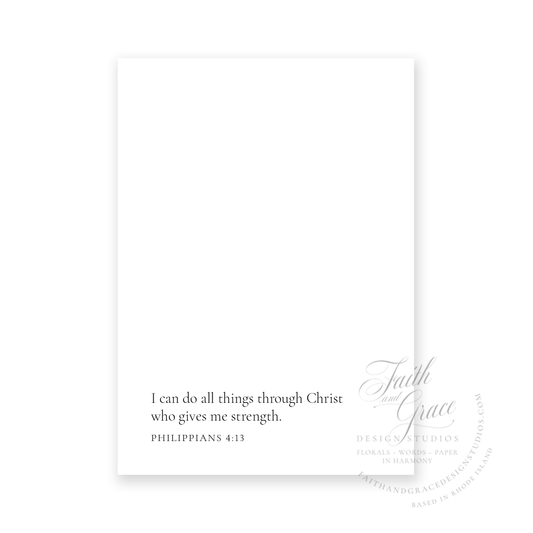Strength through Christ Religious Greeting Card