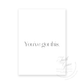 You've Got This in chic black font on white felt stock Greeting Card