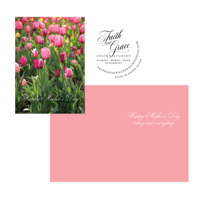 Happy Mother's Day Pink Tulips Greeting Card