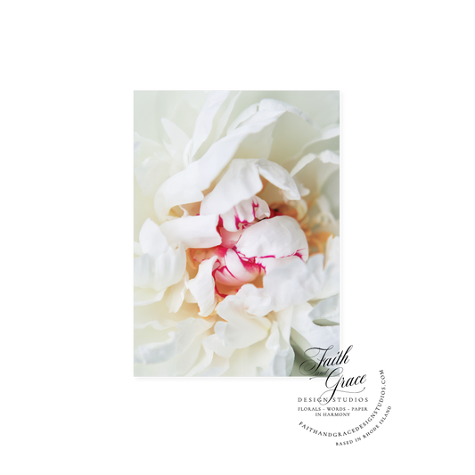 White Peony Mothers Day Card