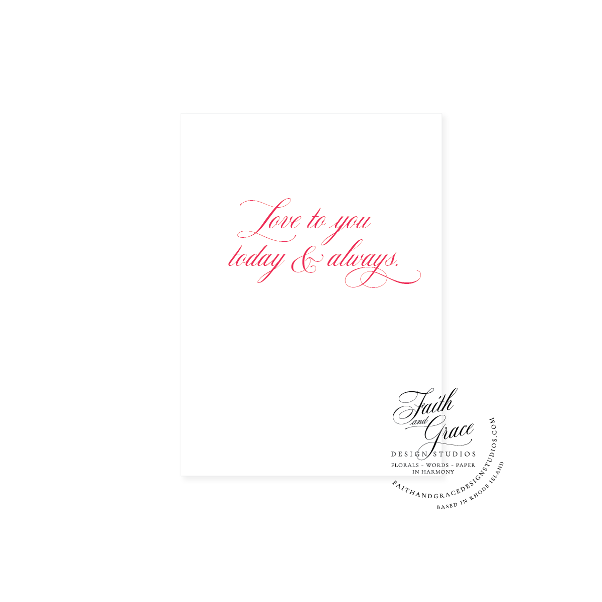Love Today and Always White Peony Love Greeting Card