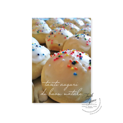Tanti Auguri di Buon Natale Nonna's Italian Egg Biscuits Christmas Card