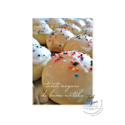 Tanti Auguri di Buon Natale Nonna's Italian Egg Biscuits Christmas Card