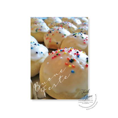 Buone Feste in White Italian Christmas Card