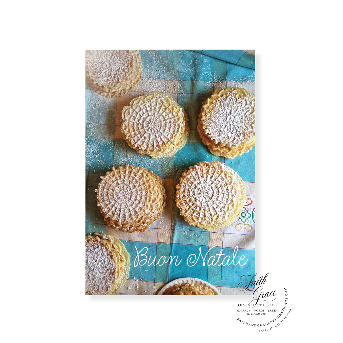 Buon Natale Nonna's Italian Pizzelles Christmas Card