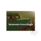 Seasons Greetings Green Truck Vintage Christmas Card