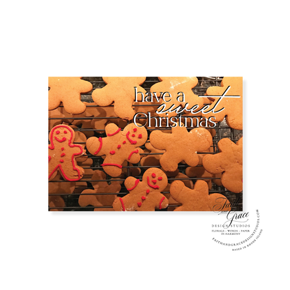 Sweet Christmas Gingerbread Men Cookies Christmas Card